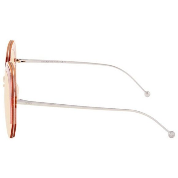 Fendi Orange Silver Ff0358/S40g Geometric Women's Anti-reflective Sunglasses - Picture 2 of 4